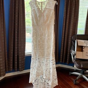 Shoshanna Midnight Regina Dress in white